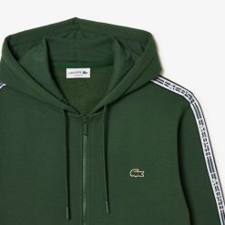 Sweatshirts | LACOSTE Sweatshirt Zippe A Capuche Jogger Homme Classic Fit Avec Bandes Siglees