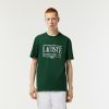 T-Shirts | LACOSTE T-Shirt Homme Regular Fit En Jersey Avec Inscription Lacoste