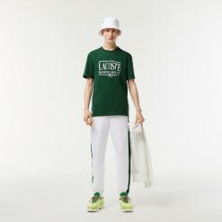 T-Shirts | LACOSTE T-Shirt Homme Regular Fit En Jersey Avec Inscription Lacoste