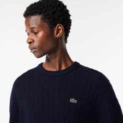 Pullovers | LACOSTE Pull Classic Fit Maille Torsadee En Laine