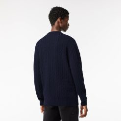 Pullovers | LACOSTE Pull Classic Fit Maille Torsadee En Laine