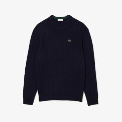 Pullovers | LACOSTE Pull Classic Fit Maille Torsadee En Laine