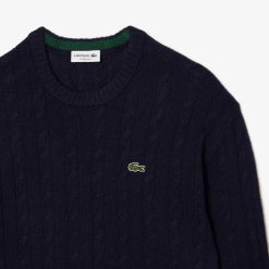 Pullovers | LACOSTE Pull Classic Fit Maille Torsadee En Laine