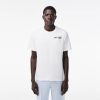 T-Shirts | LACOSTE T-Shirt En Jersey De Coton Epais Avec Imprime Dos