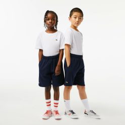 Vetements Fille | LACOSTE Short Enfant Lacoste En Molleton Gratte De Coton Biologique