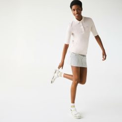 Polos | LACOSTE Polo Lacoste Slim Fit A Manches Trois-Quarts En Coton Souple