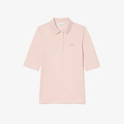 Polos | LACOSTE Polo Lacoste Slim Fit A Manches Trois-Quarts En Coton Souple