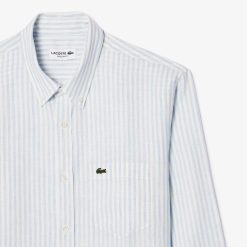 Chemises | LACOSTE Chemise Rayee Regular Fit En Lin