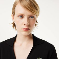 Polos | LACOSTE Polo Cache-Coeur En Mini Pique Extensible