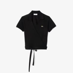 Polos | LACOSTE Polo Cache-Coeur En Mini Pique Extensible