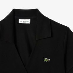 Polos | LACOSTE Polo Cache-Coeur En Mini Pique Extensible