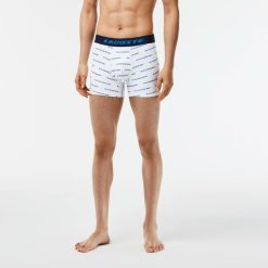 Sous-Vetements & Vetements D'Interieur | LACOSTE Lot De 3 Boxers Courts Homme Lacoste Imprimes En Microfibre