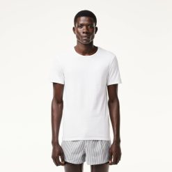 Sous-Vetements & Vetements D'Interieur | LACOSTE Lot De 3 T-Shirts D'Interieurs A Col Rond En Coton Uni