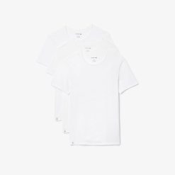 Sous-Vetements & Vetements D'Interieur | LACOSTE Lot De 3 T-Shirts D'Interieurs A Col Rond En Coton Uni