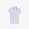 Vetements Fille | LACOSTE Polo Fille Lacoste En Mini Pique Avec Col Festonne