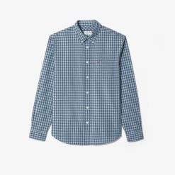 Chemises | LACOSTE Chemise A Carreaux En Popeline