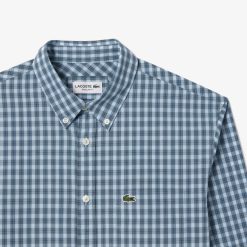 Chemises | LACOSTE Chemise A Carreaux En Popeline