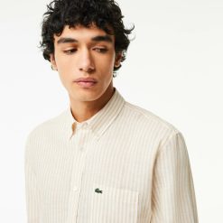 Chemises | LACOSTE Chemise Rayee Regular Fit En Lin