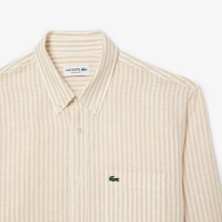 Chemises | LACOSTE Chemise Rayee Regular Fit En Lin