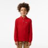 Vetements Garcon | LACOSTE Polo Regular Fit A Manches Longues Enfant Lacoste En Petit Pique Uni