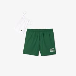 Maillots De Bain | LACOSTE Short De Bain Mi-Long A Message