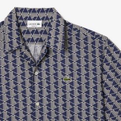 Chemises | LACOSTE Chemise Manches Courtes Imprime Monogramme