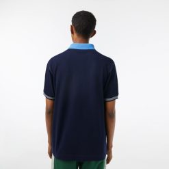 Polos | LACOSTE Polo Bicolore Homme Lacoste En Coton Biologique