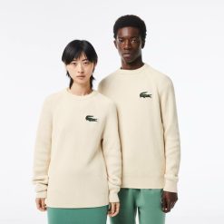 Pullovers | LACOSTE Pull Col Rond Unie Lacoste En Coton Biologique