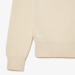 Pullovers | LACOSTE Pull Col Rond Unie Lacoste En Coton Biologique