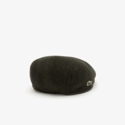 Chapeaux & Casquettes | LACOSTE Beret Unie Lacoste En Feutre De Laine Melangee