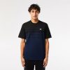 T-Shirts | LACOSTE T-Shirt En Jersey A Rayures Fabrique En France