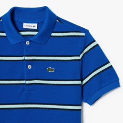 Vetements Garcon | LACOSTE Polo Garcon Lacoste A Rayures En Petit Pique De Coton