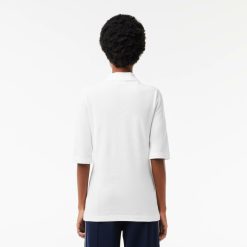 Polos | LACOSTE Polo Lacoste Slim Fit A Manches Trois-Quarts En Coton Souple