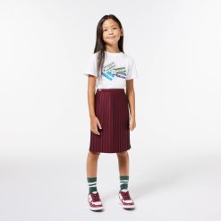 Vetements Fille | LACOSTE Jupe Plissee Fille Lacoste En Jersey