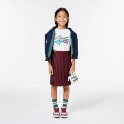 Vetements Fille | LACOSTE Jupe Plissee Fille Lacoste En Jersey