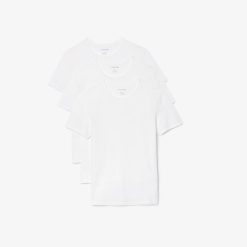 Sous-Vetements & Vetements D'Interieur | LACOSTE Pack De 3 T-Shirts D'Interieur A Col Rond En Coton Uni