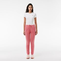 Pantalons & Shorts | LACOSTE Pantalon De Survetement Jogger Femme Lacoste En Molleton