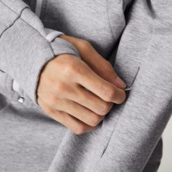 Sweatshirts | LACOSTE Sweatshirt Jogger Zippe Uni A Col Montant En Coton Melange