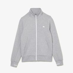 Sweatshirts | LACOSTE Sweatshirt Jogger Zippe Uni A Col Montant En Coton Melange