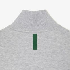 Sweatshirts | LACOSTE Sweatshirt Jogger Zippe Uni A Col Montant En Coton Melange