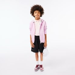 Vetements Fille | LACOSTE Short Enfant Lacoste En Molleton Gratte De Coton Biologique