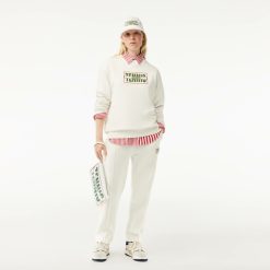 Pantalons & Shorts | LACOSTE Pantalon De Survetement Jogger Imprime Tennis En Molleton