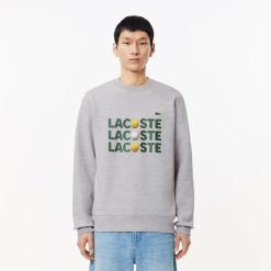 Sweatshirts | LACOSTE Sweatshirt En Molleton Imprime Balles