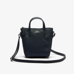 Sacs A Bandouliere | LACOSTE Mini Sac Cabas Zippe L.12.12 Concept Petit Pique Uni