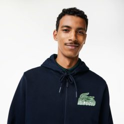 Sweatshirts | LACOSTE Sweatshirt Zippe Homme Lacoste A Capuche En Molleton