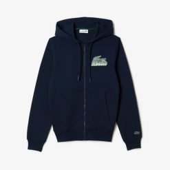 Sweatshirts | LACOSTE Sweatshirt Zippe Homme Lacoste A Capuche En Molleton