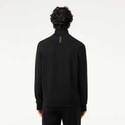 Sweatshirts | LACOSTE Sweatshirt Jogger Zippe Uni A Col Montant En Coton Melange