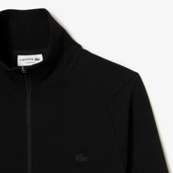 Sweatshirts | LACOSTE Sweatshirt Jogger Zippe Uni A Col Montant En Coton Melange