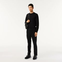 Pullovers | LACOSTE Pull A Col Rond En Laine Merinos Unie