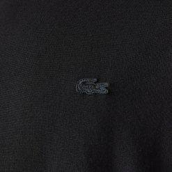 Pullovers | LACOSTE Pull A Col Rond En Laine Merinos Unie